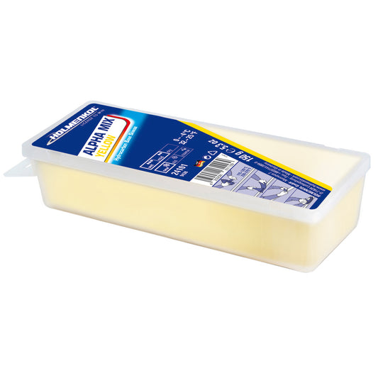 Holmenkol Alpha Mix Yellow Skiwachs – Spezialwachs für warme Schneebedingungen und maximale Performance im Frühjahr.
