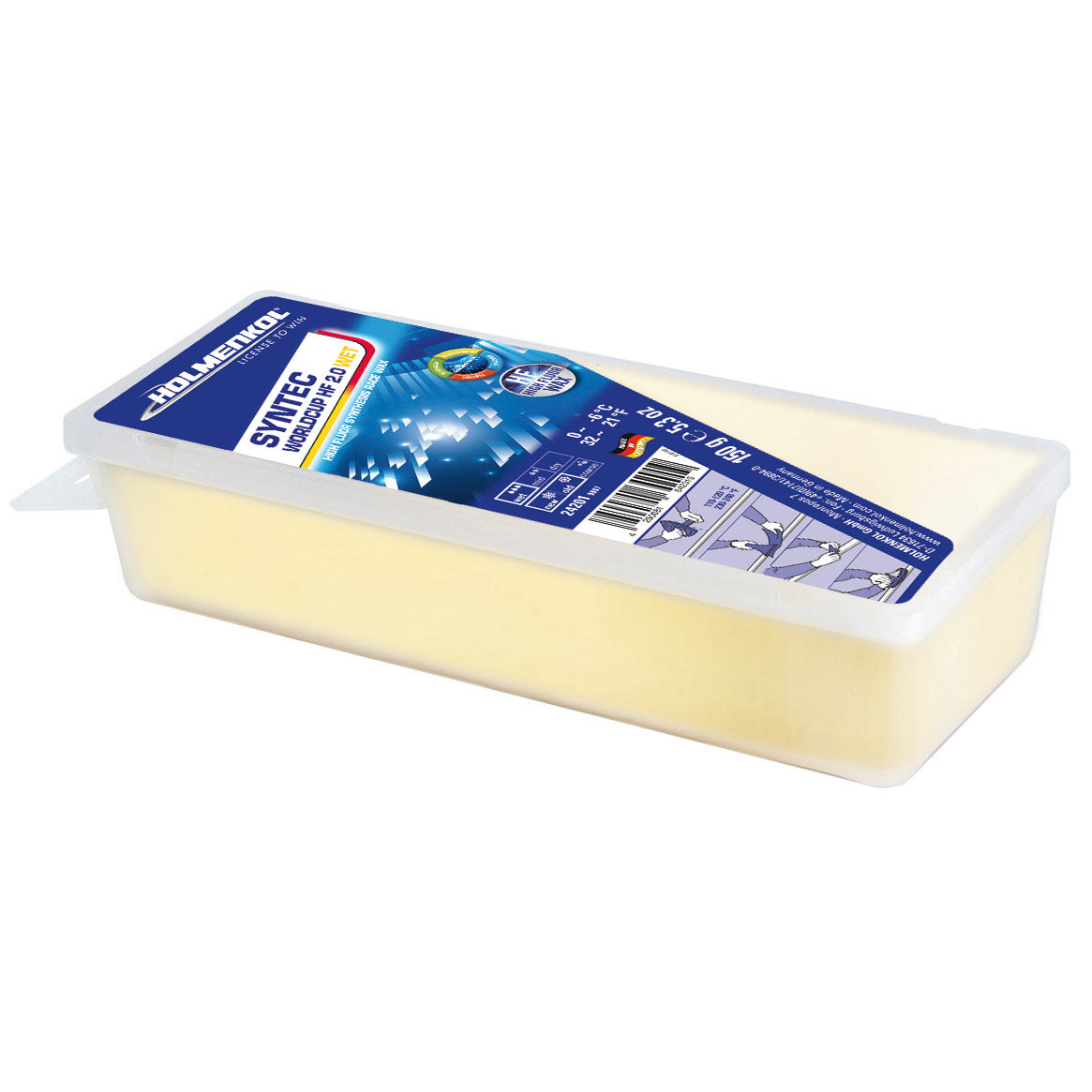 Holmenkol Syntec Worldcup Mix Wet – Hochfluor Skiwachsblock für nasse Schneeverhältnisse im professionellen Rennsport.