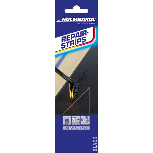 Holmenkol Repair Strips in Schwarz – Reparaturstangen für Skibelag und Snowboardbelag zur einfachen Behebung von Belagschäden