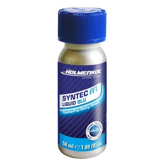 Holmenkol Syntec Liquid Blue 50ml fluoro-free Skiwachs – Hochleistungs-Rennwachs für Ski Alpin und Langlauf bei kalten Bedingungen