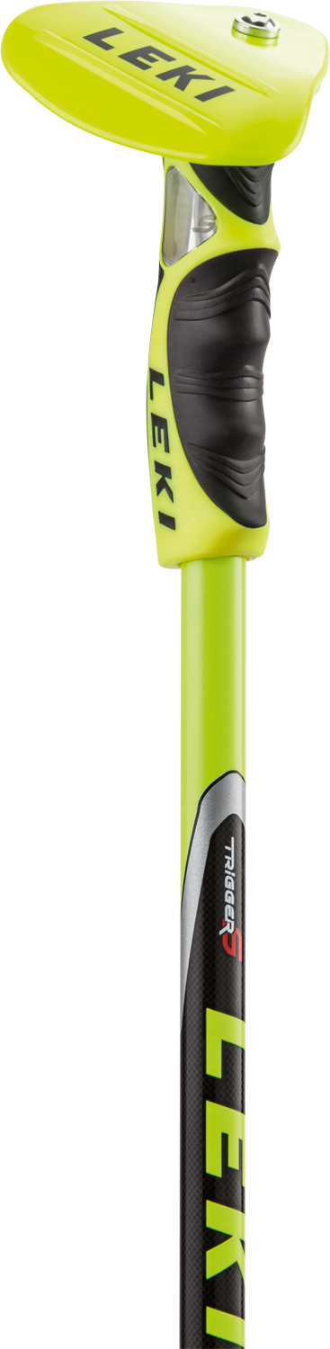 leki thumb guard in neon yellow for ski racing poles with trigger s grip – protects thumb during slalom and giant slalom