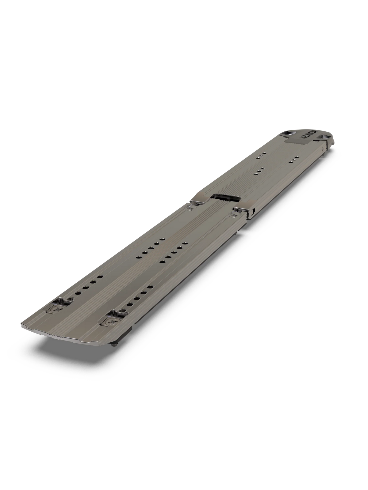 Marker Alu Pro Plate – Rückansicht der robusten Aluminiumplatte für Rennski-Bindungen. Entwickelt für präzise Kraftübertragung und maximale Performance im alpinen Skirennsport.