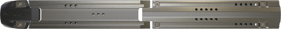 Marker Alu Pro Plate – Top-Ansicht der hochwertigen Aluminium-Montageplatte für Rennski-Bindungen. Ideal für professionelle Skirennläufer und präzise Bindungsmontage.