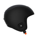 Der POC Sports Poc Skull Dura X Mips ist ein mattschwarzer Ski- und Snowboardhelm mit einem glatten, abgerundeten Design, seitlichen Belüftungsöffnungen, einem orangefarbenen Schnallenriemen und der fortschrittlichen MIPS-Integra-Technologie für höchste Sicherheit.