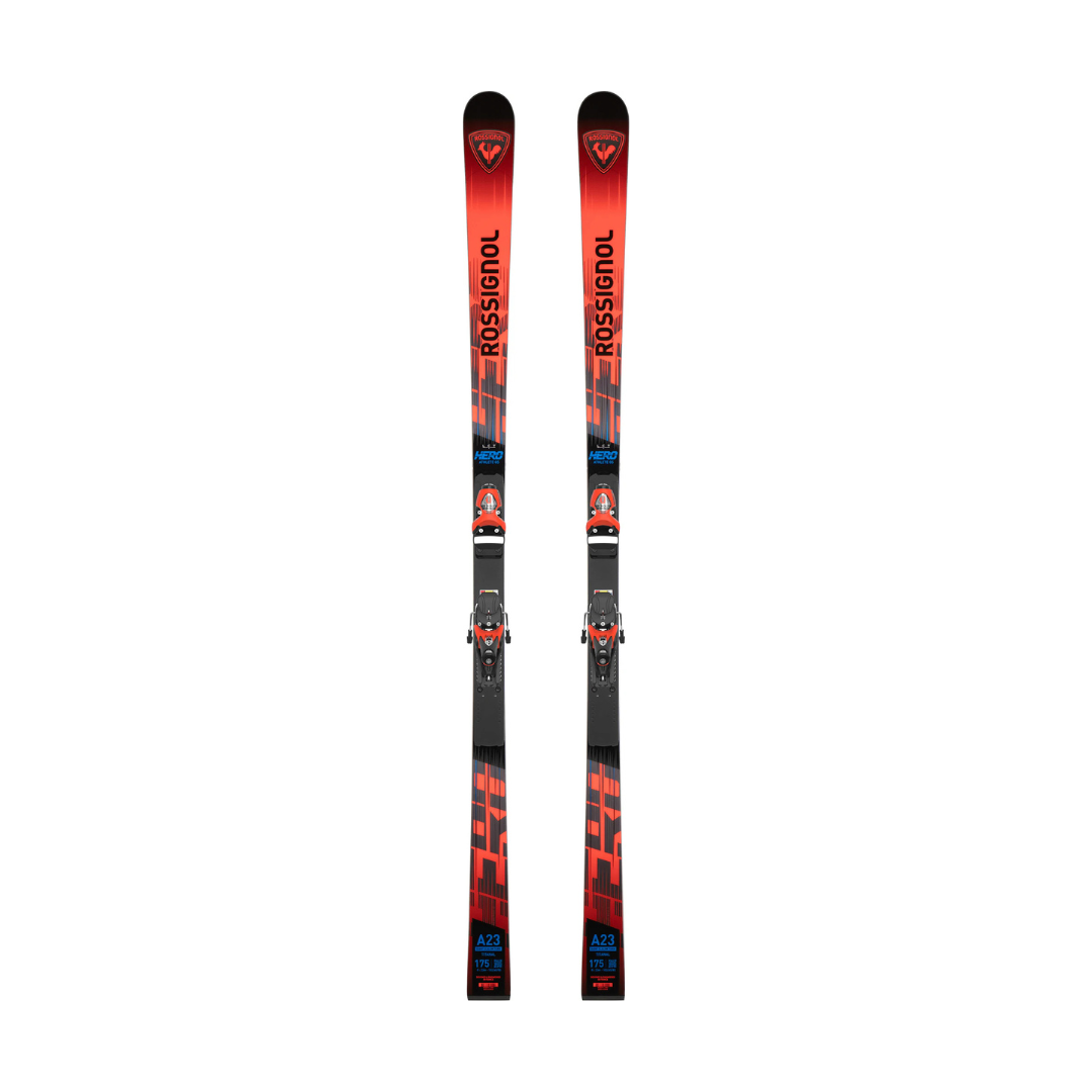Rossignol Hero Athlete GS 175 Riesenslalomski mit SPX Rennbindung – Hochleistungs-GS-Ski für den alpinen Skirennsport in Rot-Schwarz mit Rossignol-Logo, ideal für Rennfahrer.