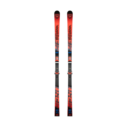 Rossignol Hero Athlete GS 185 Riesenslalomski mit SPX Rennbindung – professioneller GS-Ski für alpinen Skirennsport in Rot-Schwarz mit Rossignol-Logo, ideal für ambitionierte Rennläufer.