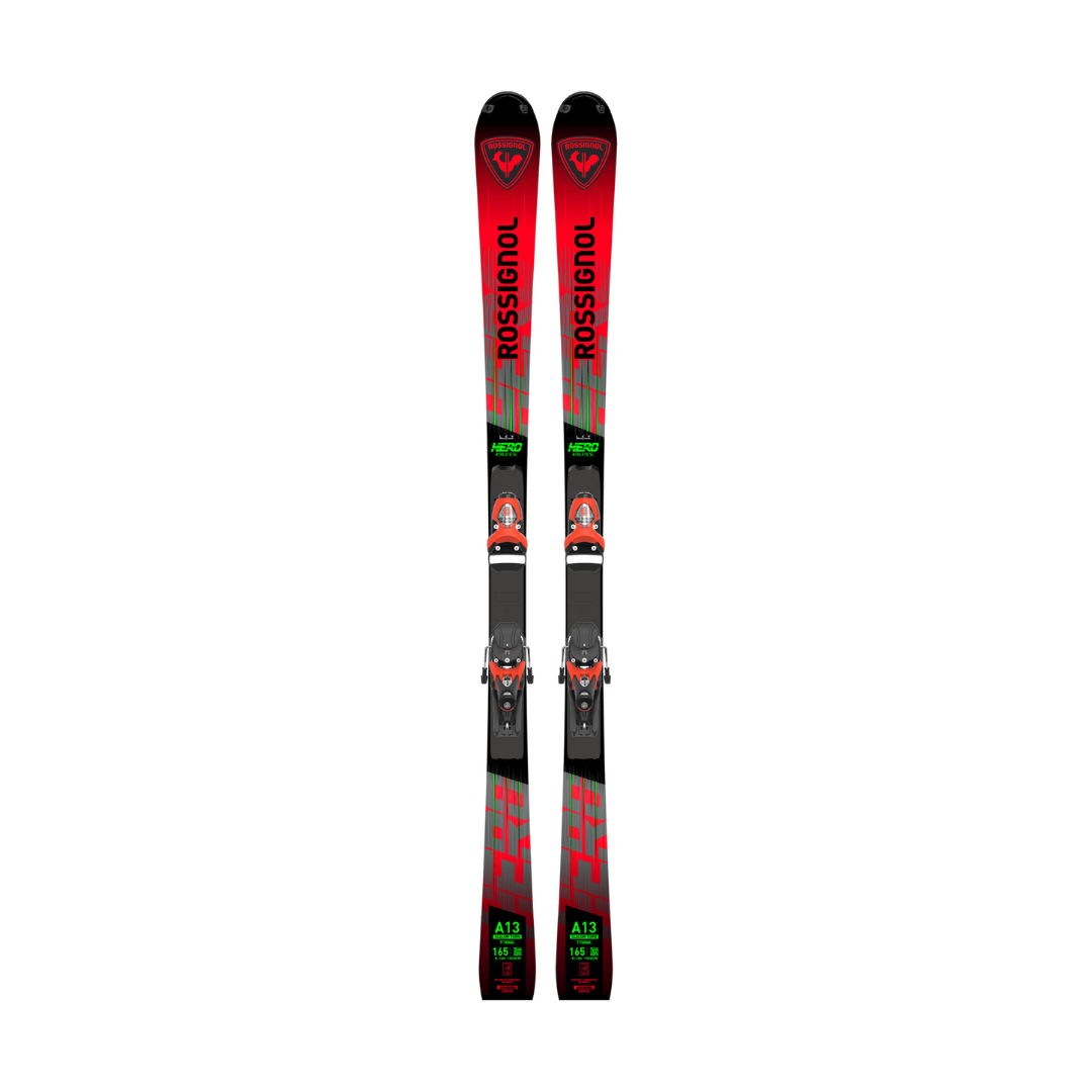 Rossignol Hero FIS SL Slalomski mit Bindung – professioneller Rennski für FIS-konforme Slalomrennen, Länge 165 cm, optimale Kantengriffigkeit und Präzision für den Wettkampfeinsatz.
