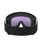 Die POC Sports POC Fovea verfügt über ein breites, verstellbares Band und eine violett getönte Clarity-Scheibe, hier von hinten mit dem schwarzen Band im Vordergrund.