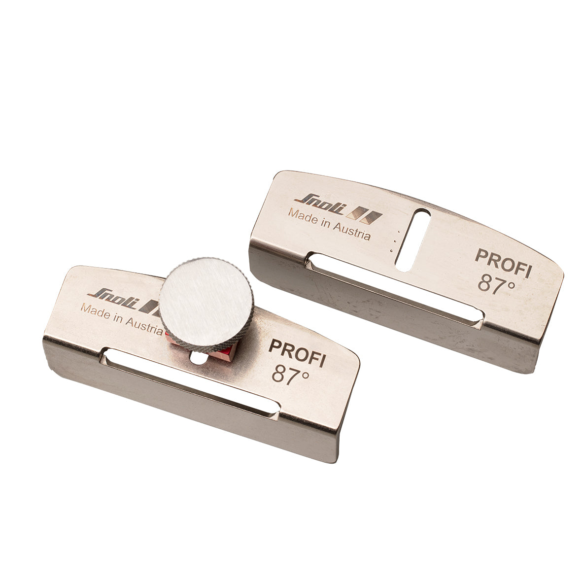 Hochwertiger Snoli Worldcup Winkel 87° aus Edelstahl für präzises Kantentuning an Ski und Snowboards – Profi-Werkzeug für Rennservice