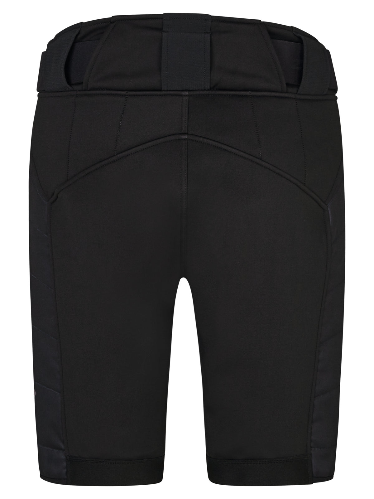 Rückansicht der Ziener Race Short für Kinder – gepolsterte Skirenn-Überhose mit ergonomischem Schnitt und Klettverschluss am Bund für besten Halt.