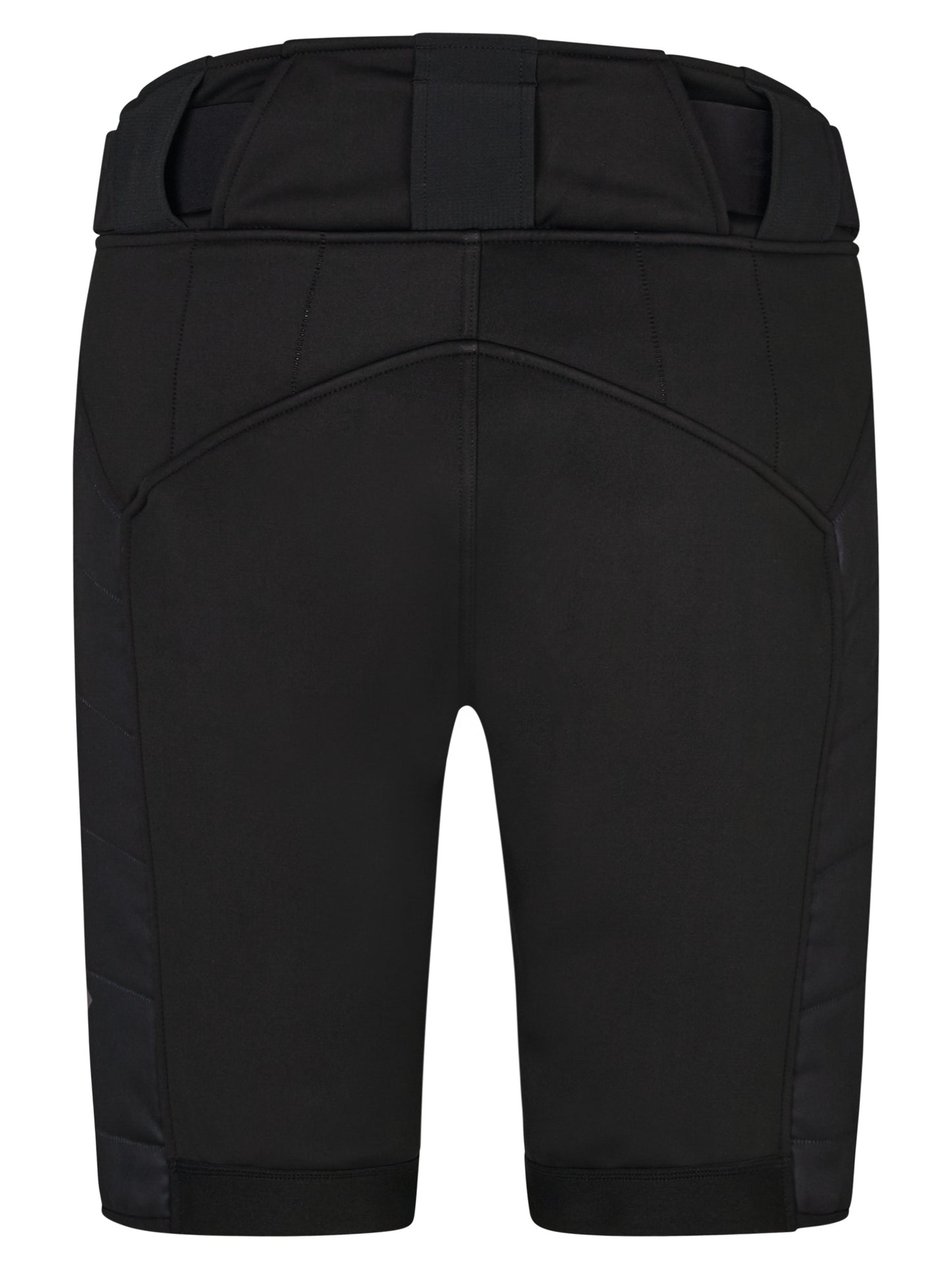 Rückansicht der Ziener Race Short für Kinder – gepolsterte Skirenn-Überhose mit ergonomischem Schnitt und Klettverschluss am Bund für besten Halt.