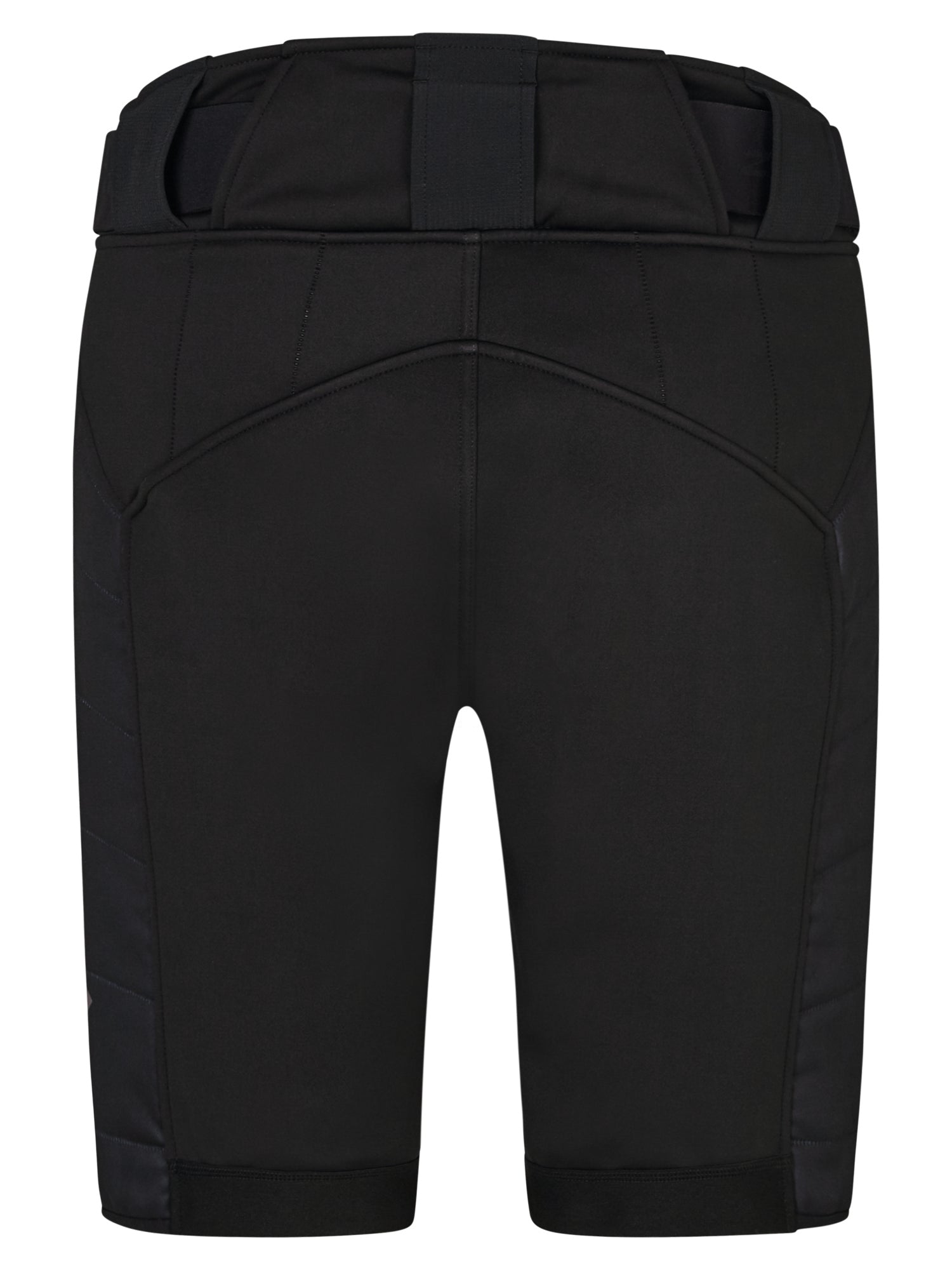 Rückansicht der Ziener Race Short für Kinder – gepolsterte Skirenn-Überhose mit ergonomischem Schnitt und Klettverschluss am Bund für besten Halt.